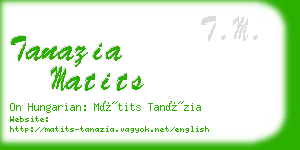 tanazia matits business card